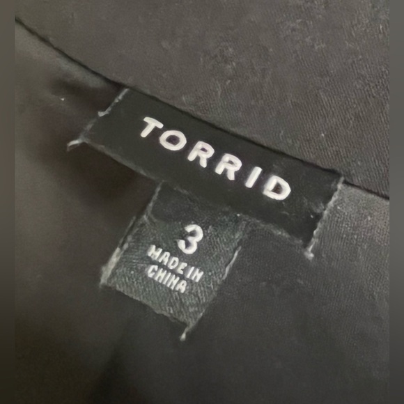 Torrid Black Trench Coat with Belted Waist - Picture 8 of 9